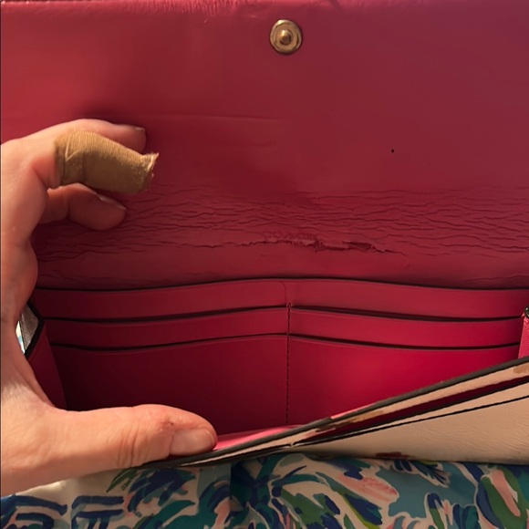 Coach Cream and Pink Floral Wallet - Picture 4 of 5